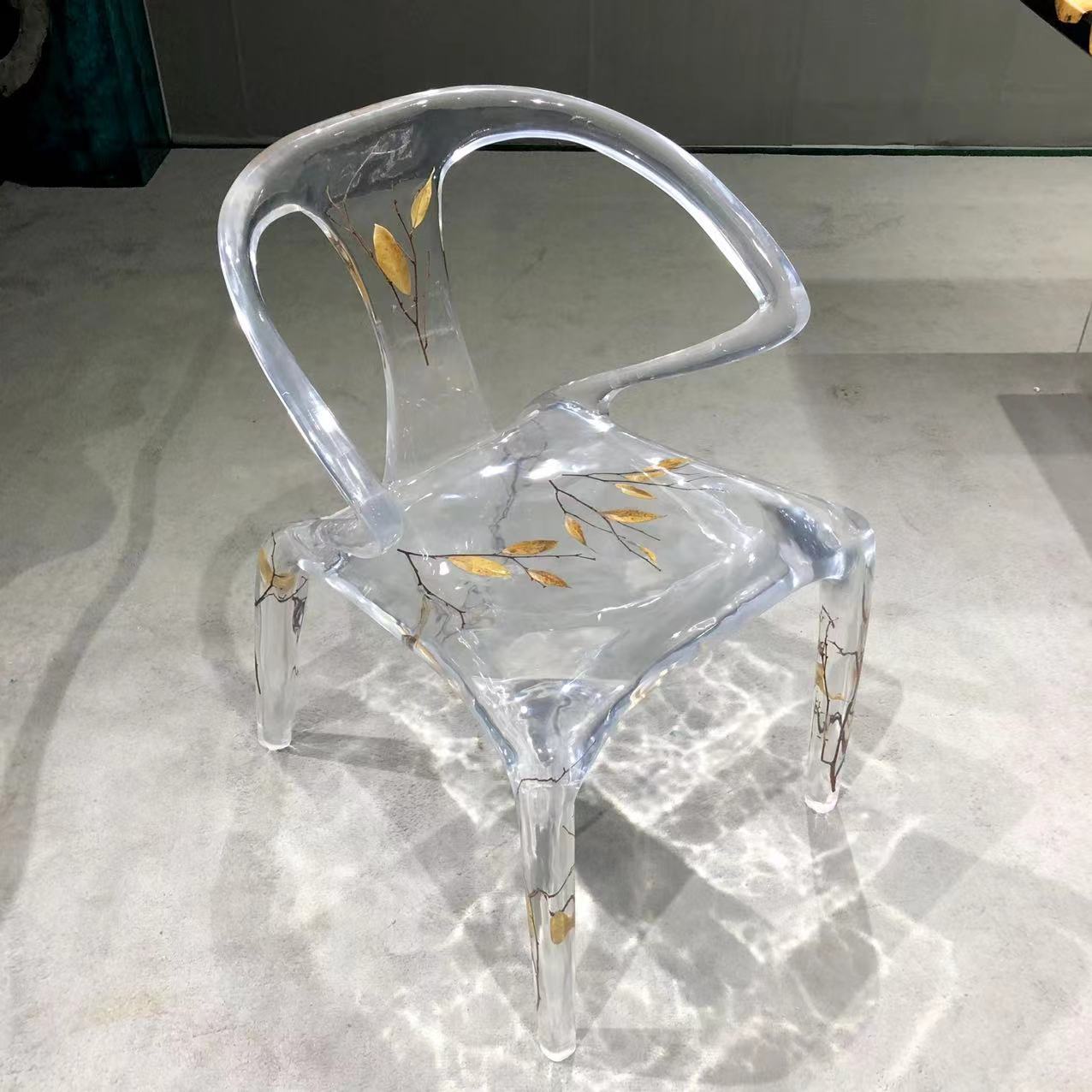 kazanahome-epoxy-resin-Transparent-Back-rest-Leaf-chair-1