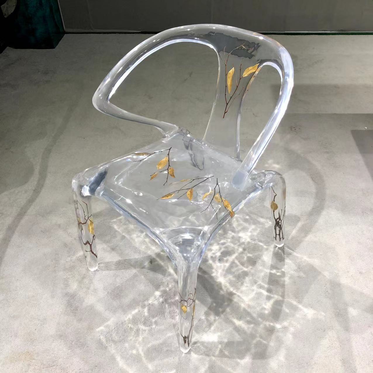kazanahome-epoxy-resin-Transparent-Back-rest-Leaf-chair-2