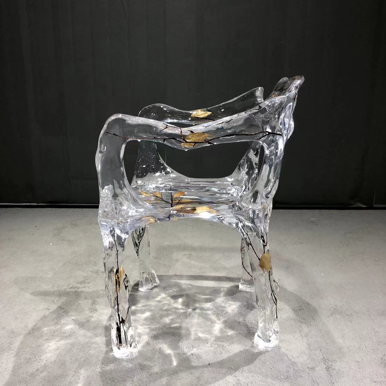 kazanahome-epoxy-resin-golden-leaf-chair-4