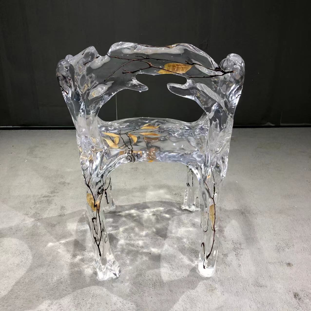 kazanahome-epoxy-resin-golden-leaf-chair-5