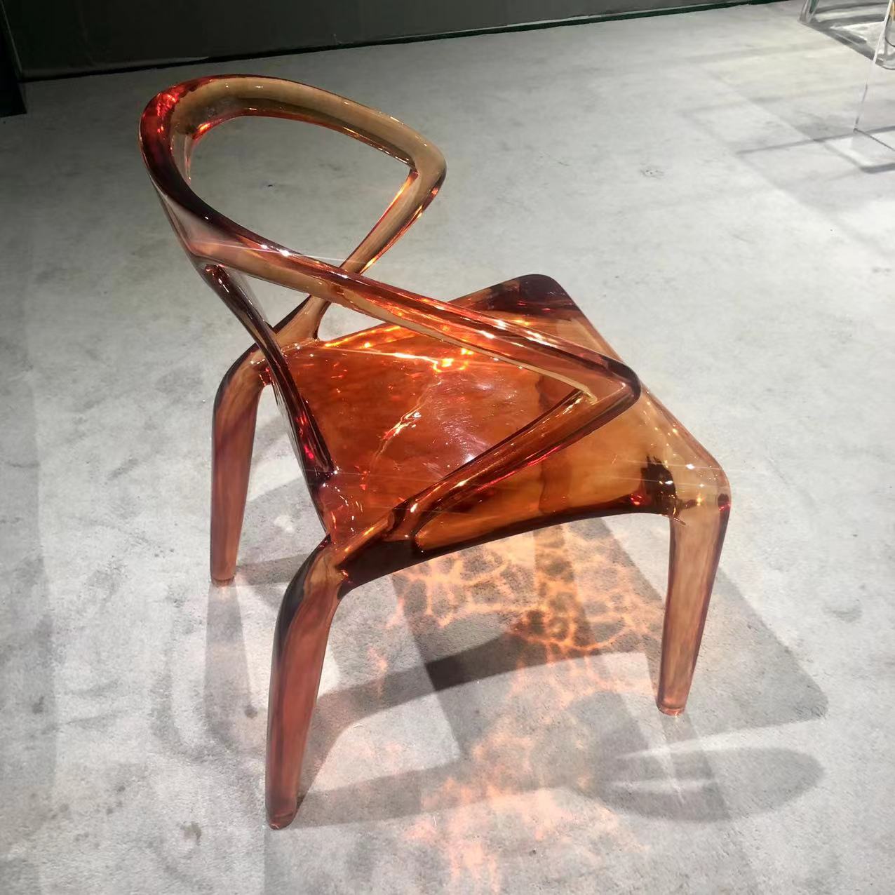 kazanahome-epoxy-resin-orange-Acrylic-chair-4