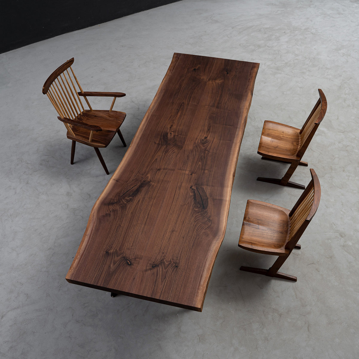 MATRIX TABLE (L / Black Walnut)天板なし kazanahome_Customizable_Black_