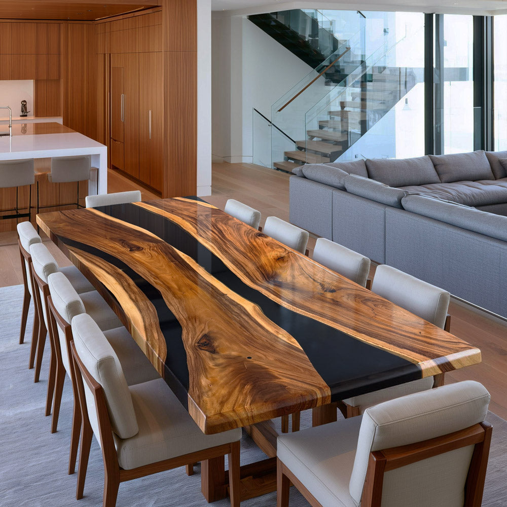 black-river-resin-walnut-table-chicago-home