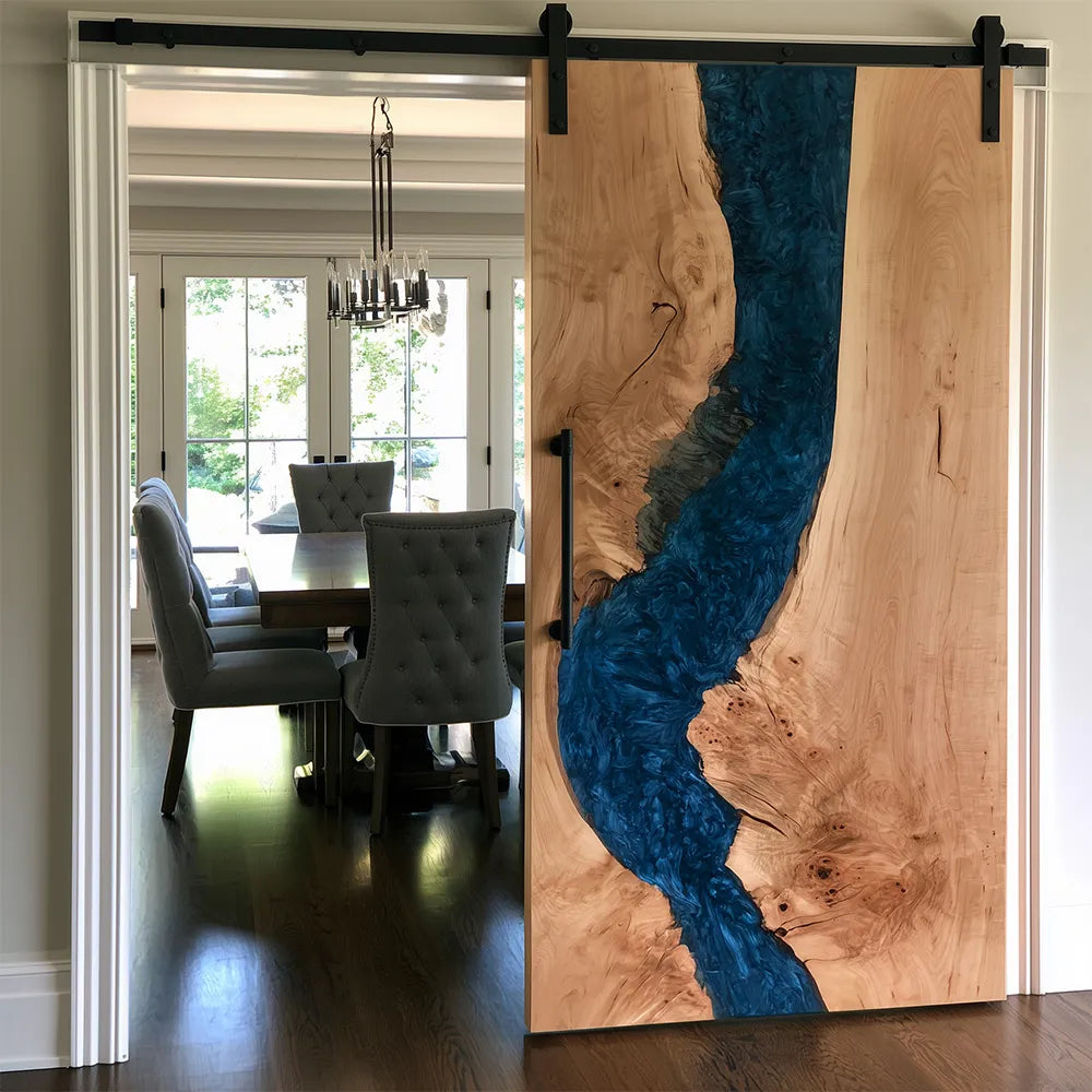 poplar-deep-blue-epoxy-entrance-door