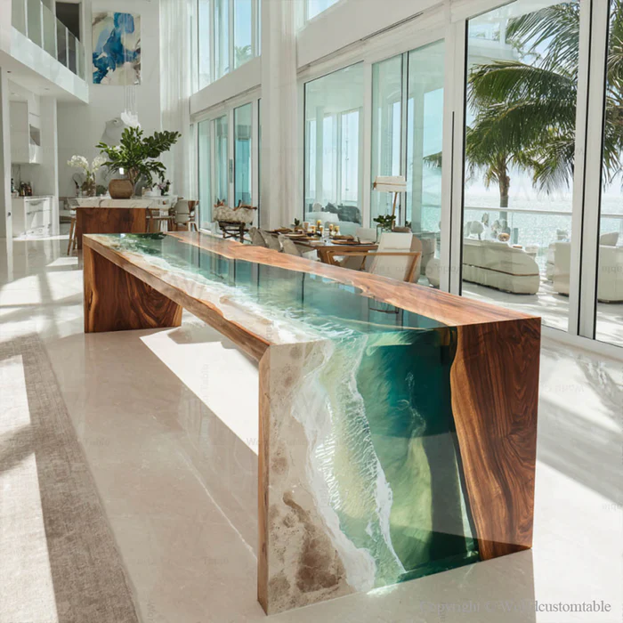 Custom Walnut Epoxy Countertop Deposit $5697.90 For Tony