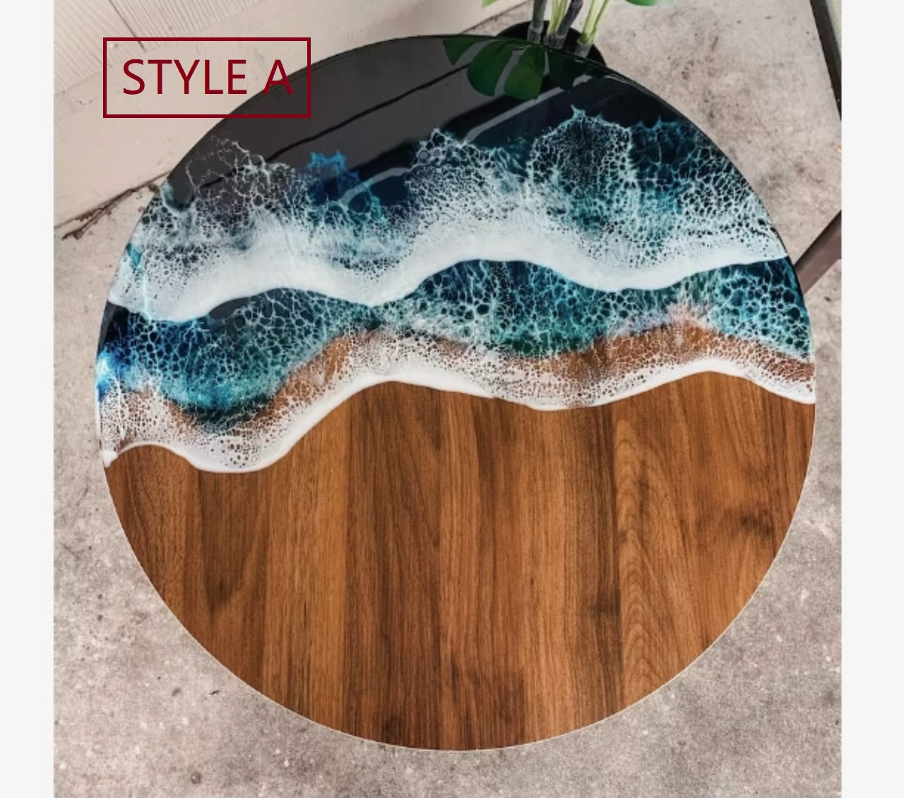 Custom Epoxy Table - Beach Design BE-42